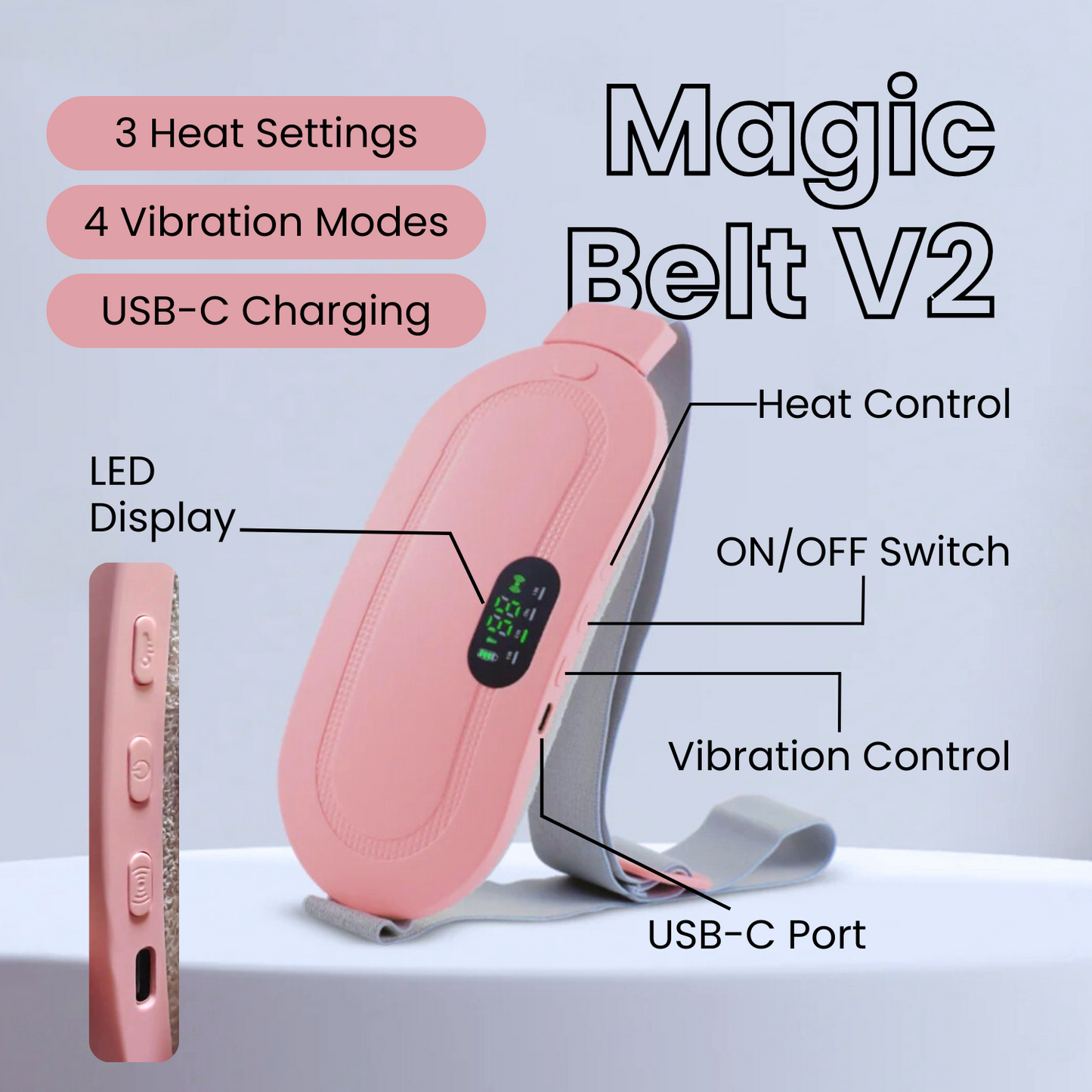 Magic Belt V2 - The Massager Heat Belt (ORIGINAL)
