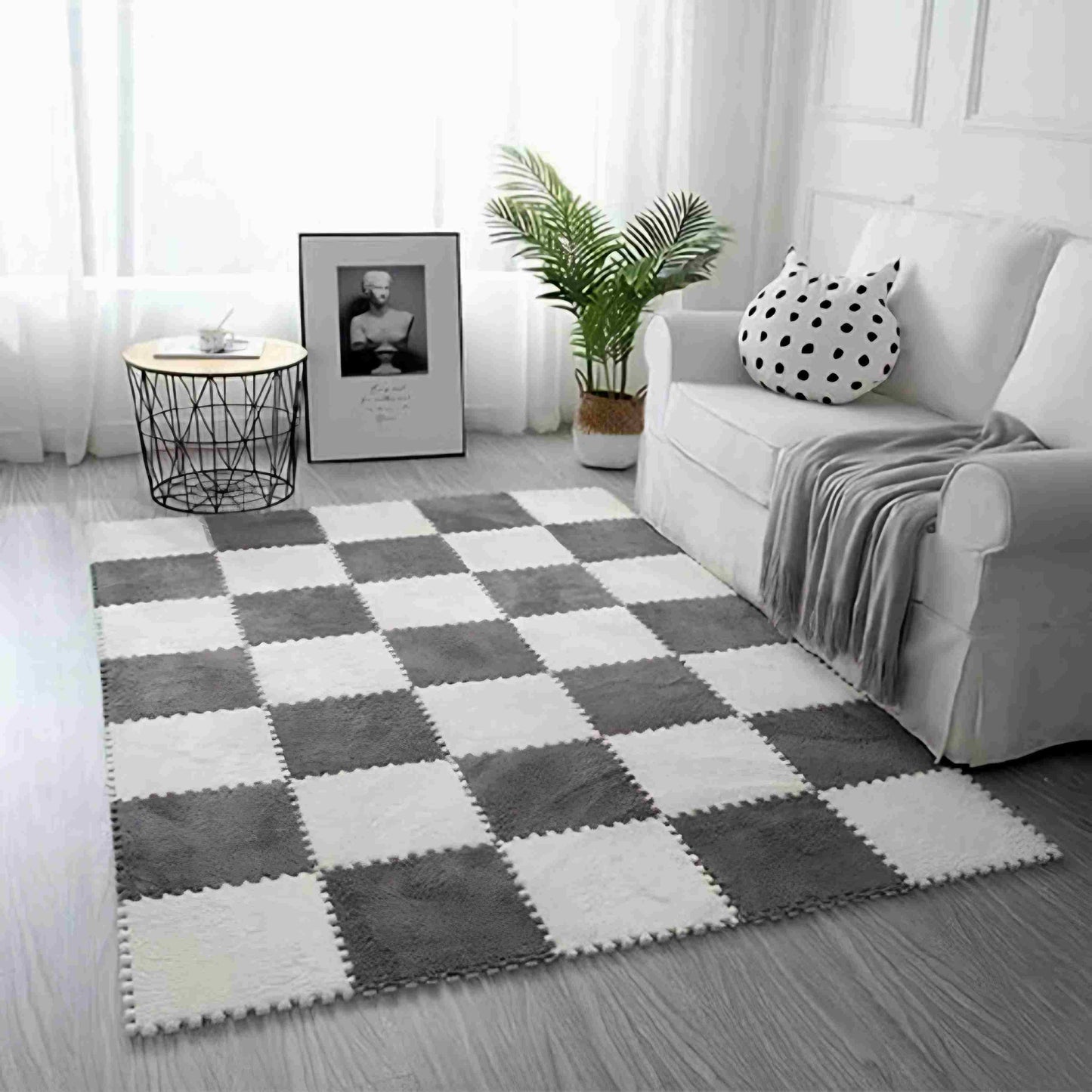 6 Pcs DIY Cozy Checkered Tiles
