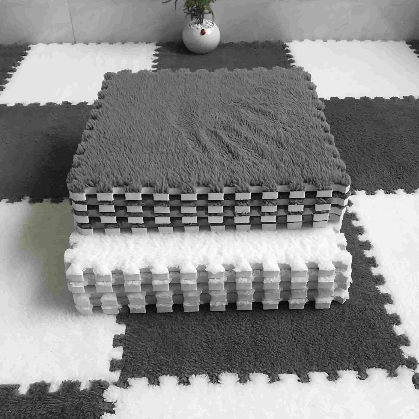 6 Pcs DIY Cozy Checkered Tiles