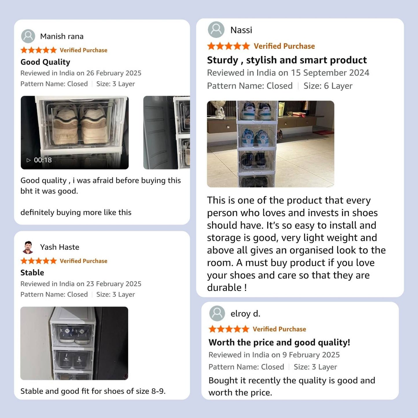 5 Combo MicroFinds' Shoe Organiser